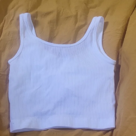 White Ribbed Tank Top - Picture 3 of 3